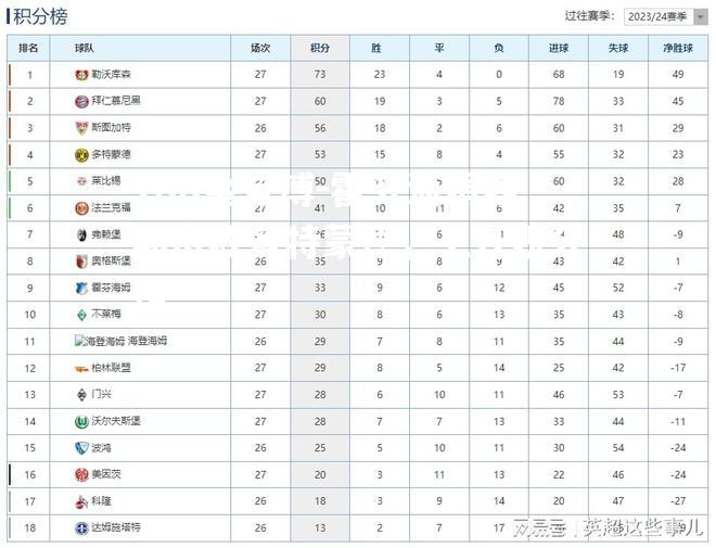 霍芬海姆客场击败多特蒙德，上升积分榜